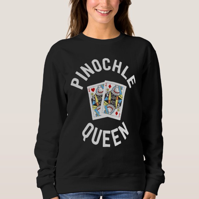 Pinochle Women Pinochle Queen Player Mama Sweatshirt (Vorderseite)