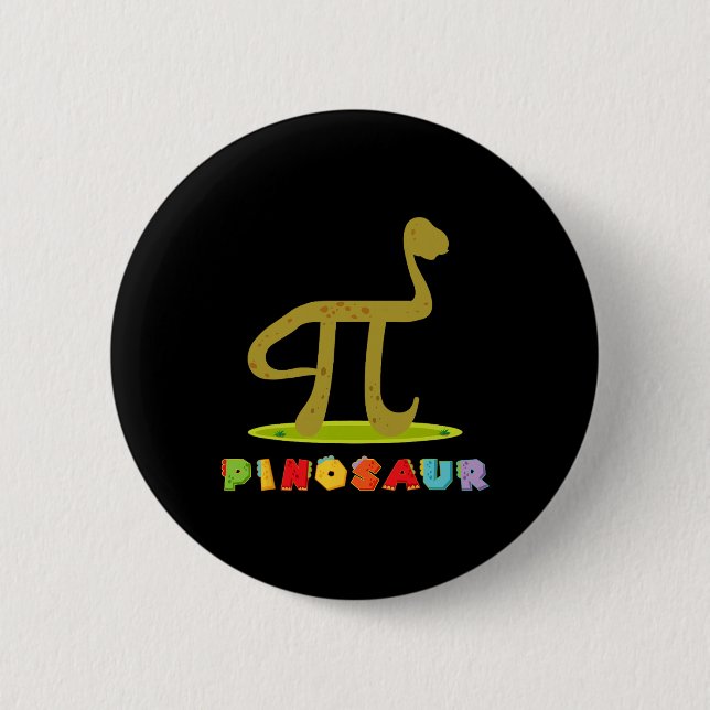 Pinosaur Funny Pi Day Dinosaur Math Lover Science  Button (Vorderseite)