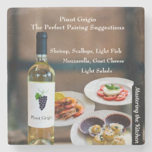 Pinot Grigio Weinkombination/Küchenmeisterung Steinuntersetzer