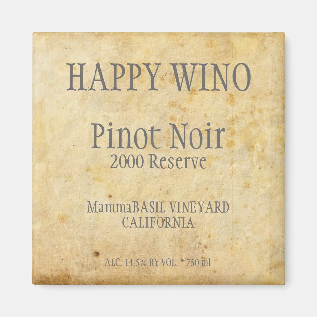 Pinot Noir Label Magnet (Vorne)