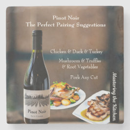 Pinot Noir Weinbegleitung/Die Küche meistern Steinuntersetzer
