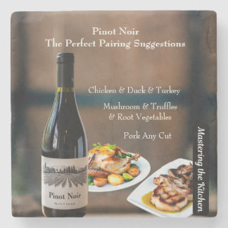 Pinot Noir Weinbegleitung/Die Küche meistern Steinuntersetzer