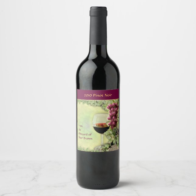 Pinot Noir 🍷 Weinetikett (Vorderseite)