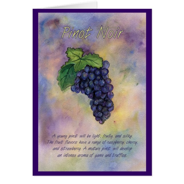 Pinot Noir Weinkarte (Vorne)
