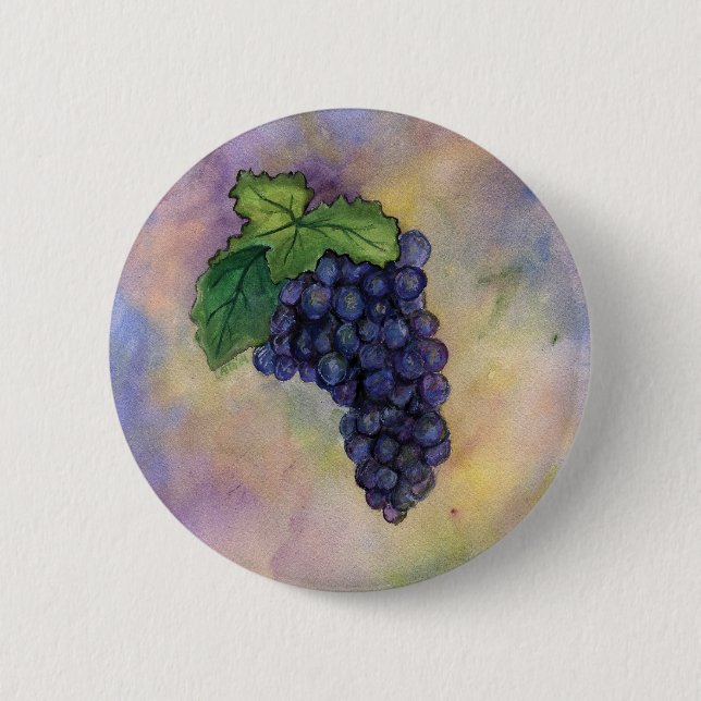 Pinot Noir Weintrauben Button (Vorderseite)