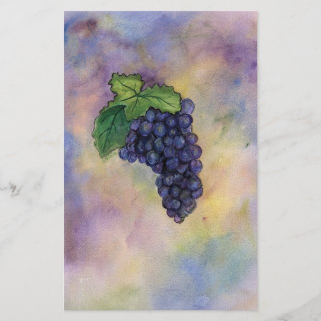 Pinot Noir Weintrauben Maggiore Briefpapier (Vorderseite)