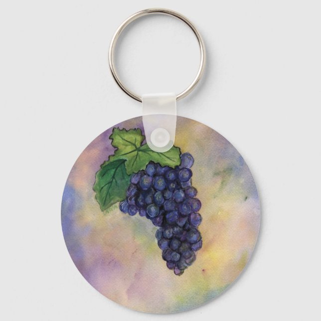 Pinot Noir Weintrauben Schlüsselanhänger (Vorderseite)