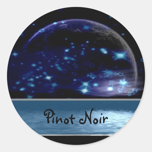 Pinot Noir Wine Labels Runder Aufkleber (Vorderseite)
