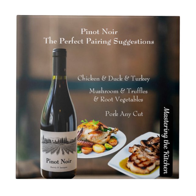Pinot Noir Wine Pairing/Mastering the Kitchen Fliese (Vorderseite)
