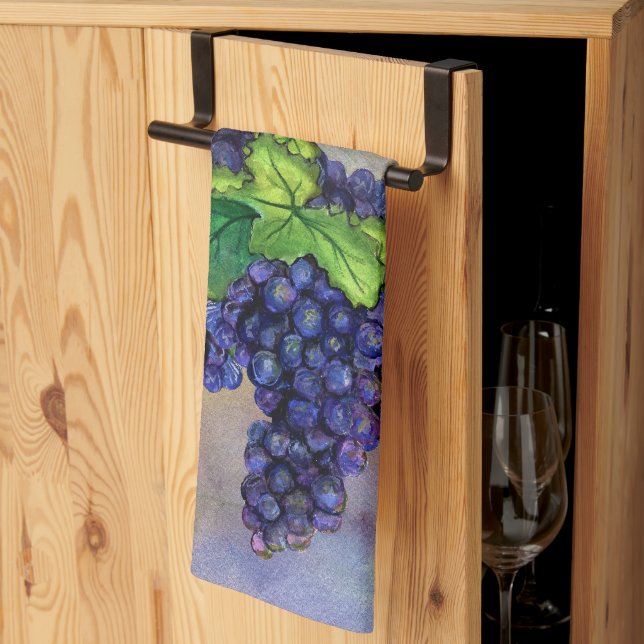 Pinot Raisins Serviettes de cuisine Vin Rouge Déco (Pliage en tiers)