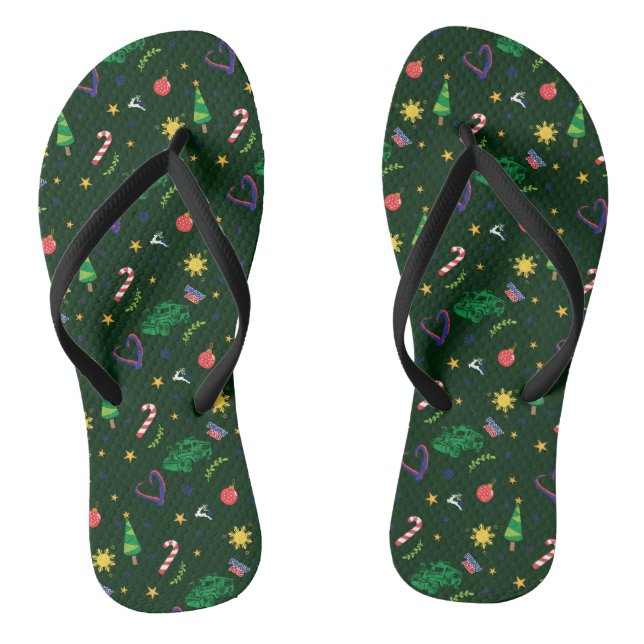 Pinoy Ako Filipino Weihnachtsmuster Flip Flops (Fußbett)