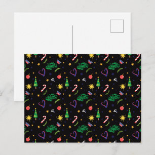 Pinoy Ako Filipino Weihnachtsmuster Postkarte