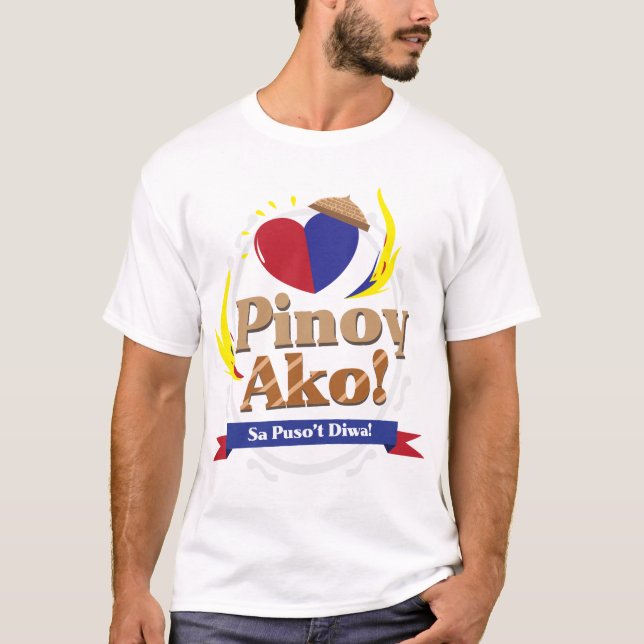 Pinoy Ako! Sa Puso't Diwa (Ich bin auswendig FIlip T-Shirt (Vorderseite)