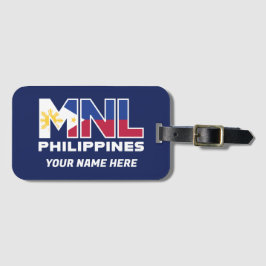 Pinoy Designs "MNL PHI" Maßgeschneiderte Gepäckmar Gepäckanhänger