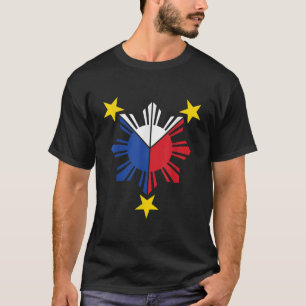 Pinoy Filipino Flag Stars und Sun T Shirt Mens Wom