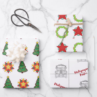 Pinoy-inspiriert Wrapping Paper Flat Sheet Set 3 Geschenkpapier Set