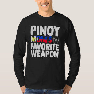 Pinoy Mamas Lieblingswaffe Filipino Flag Pinay Nan T-Shirt