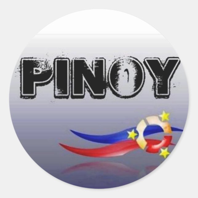 Pinoy, Philippinen Runder Aufkleber (Vorderseite)