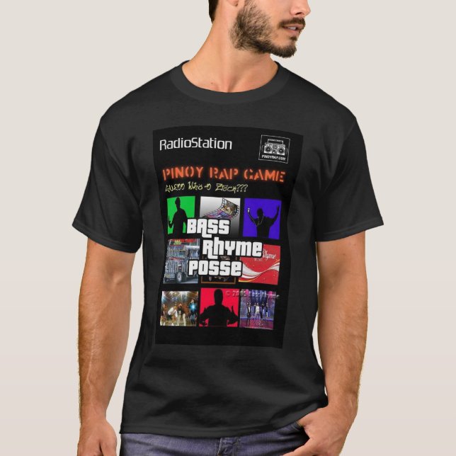 Pinoy Rap-Spiel (Schwarzes) T-Shirt (Vorderseite)