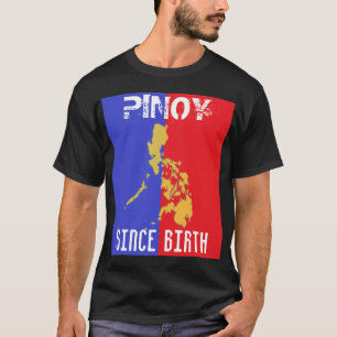 Pinoy seit Geburts-grundlegendem dunklem T - Shirt