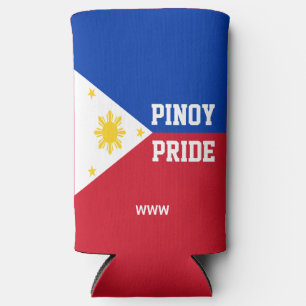 PINOY-STOLZ Monogramm Philippinen Filipino-Flagge Selters Dosenkühler