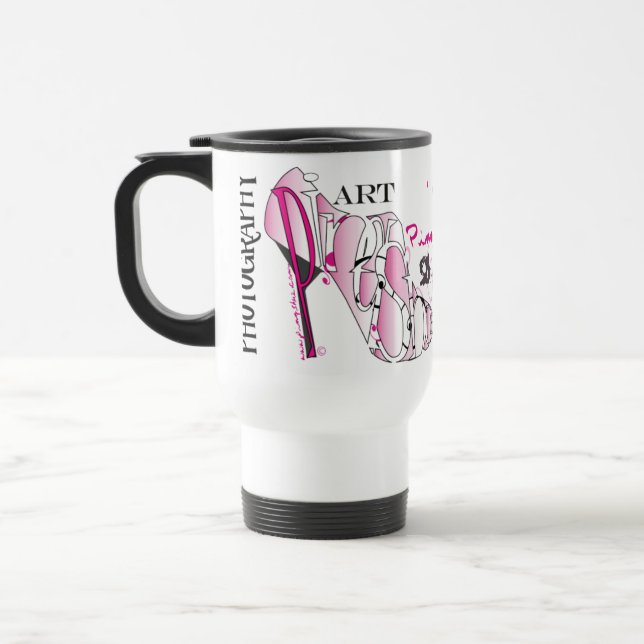 PinqShue Gekritzel-Kaffee-Tasse Reisebecher (Links)