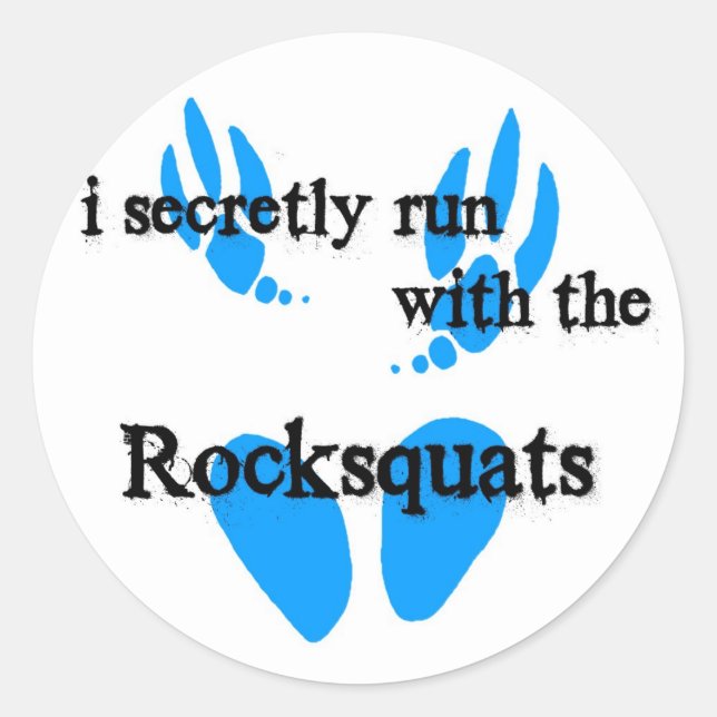 PinRocksquats Runder Aufkleber (Vorderseite)