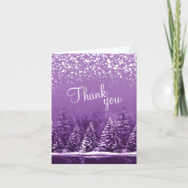 Pins de mariage d'hiver violet merci cartes