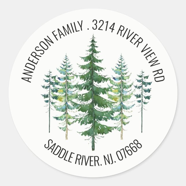 Pins d'épinette | Nouveau Sticker Étiquette de adr (Devant)