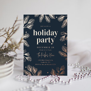 Pins d'hiver Foil Fête Invitation