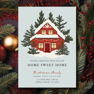 Pins et chalet de merisier Faire-part de déménagem