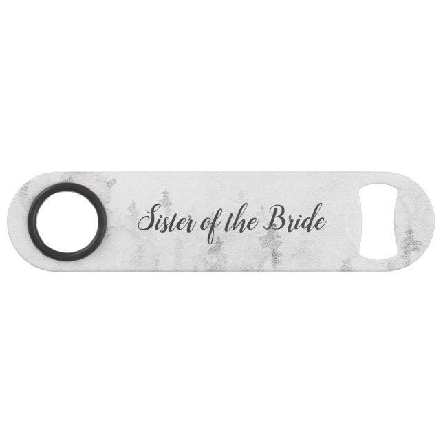 Pins givrés Soeur blanche rustique de la mariée (Devant (Horizontal))