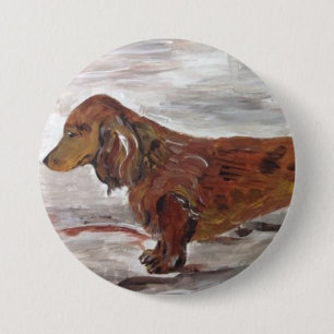 Pin's Goupille de peinture de teckel par