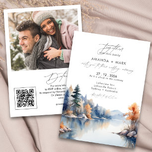 Pins rustiques Faire-part de mariage d'aventure