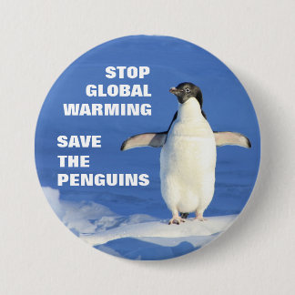 Pin's Sauvez le bouton rond de réchauffement climatique