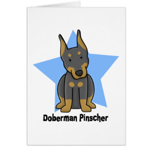 Pinscher de dobermann d'étoile de Kawaii