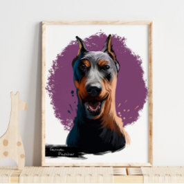 Pinscher Dog Portrait | Hundewand P Poster