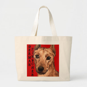 Pinscher Farbblock Jumbo Stoffbeutel