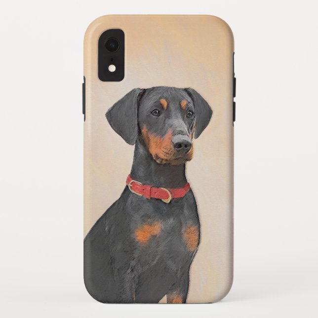 Pinscher Malerei Original Tierart Case-Mate iPhone Hülle (Rückseite)