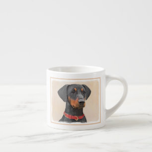 Pinscher Malerei Original Tierart Espressotasse