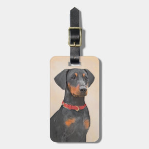 Pinscher Malerei Original Tierart Gepäckanhänger