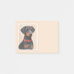 Pinscher Malerei Original Tierart Post-it Klebezettel
