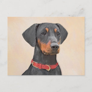 Pinscher Malerei Original Tierart Postkarte