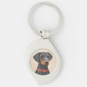 Pinscher Malerei Original Tierart Schlüsselanhänger