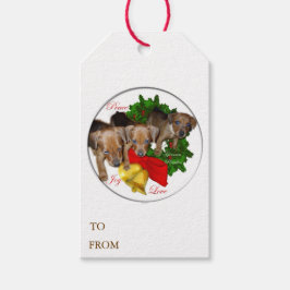 Pinscher Puppys Weihnachten Geschenkanhänger
