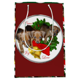 Pinscher Puppys Weihnachten Mittlere Geschenktüte