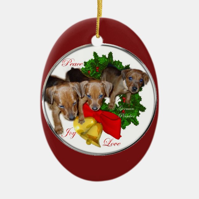 Pinscher Welpen Weihnachtsschmuck (Vorne)