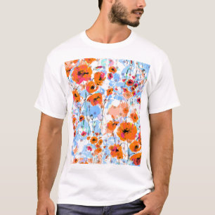 Pinsel: Abstrakte Blütentextur T-Shirt