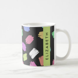 Pinsel, farbenfrohe Pinselstriche, Ihr Name Kaffeetasse