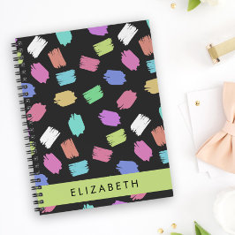 Pinsel, farbenfrohe Pinselstriche, Ihr Name Planer